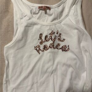 Bally Rose White Tank Top